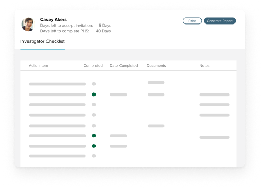 Vetted-Investigator Checklist